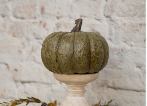 5.75" Olive Green Short Pumpkin