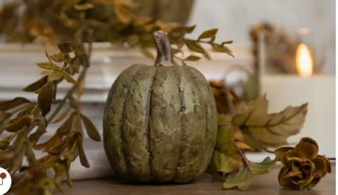 3.75" Olive Green Tall Pumpkin