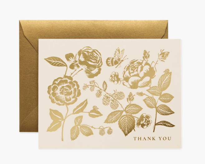 Thank You Blank Card Set of 8