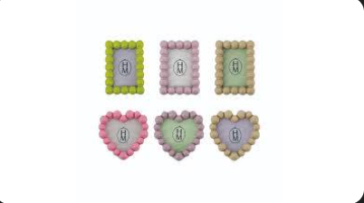 Resin Heart Picture Frame Magnets