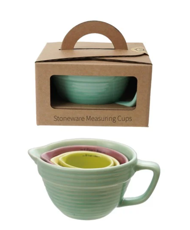 Stoneware Batter Bowl Measuring Cups