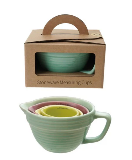 Stoneware Batter Bowl Measuring Cups