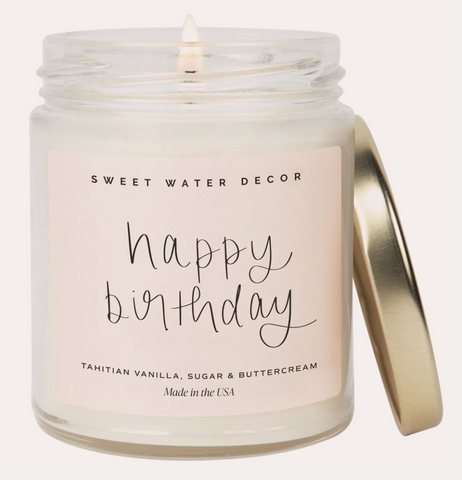 Happy Birthday Soy Candle- 9 oz