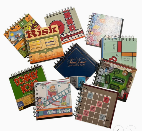 Upcycled Hand Made Board Game Journal