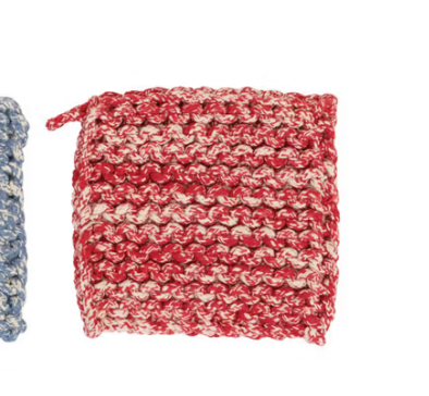 Melange Cotton Crocheted Pot Holder