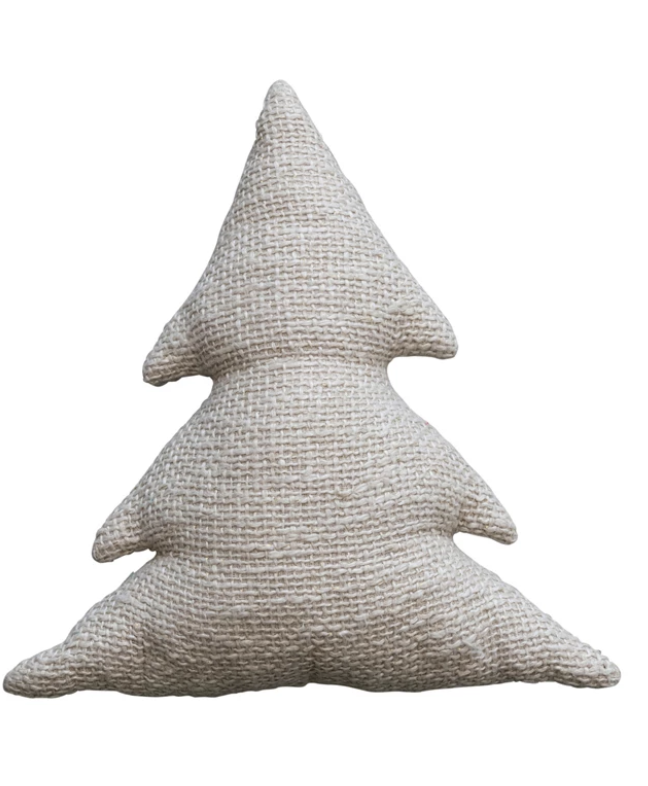 Tree Shaped Pillow w/ Metallic Gold Thread 18" X 18"