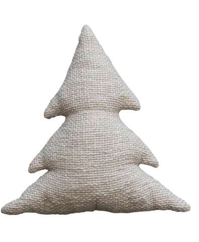 Tree Shaped Pillow w/ Metallic Gold Thread 18" X 18"