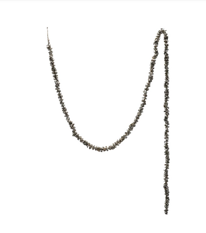 Garland with Glitter, Champagne Finish  72" Long