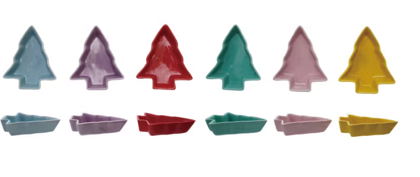 Stoneware Tree Shaped Ramekin (Assorted Colors )