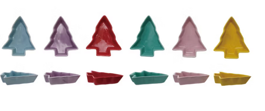 Stoneware Tree Shaped Ramekin (Assorted Colors )