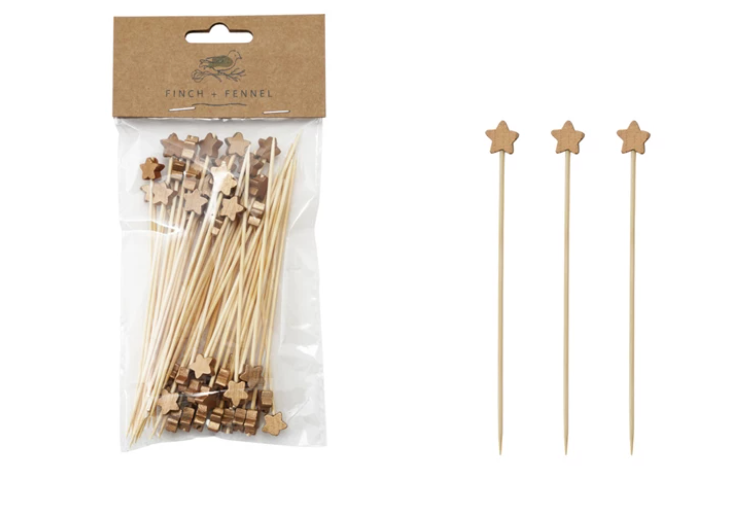 Bamboo Single Use Skewers ( Assorted ) Set of 50