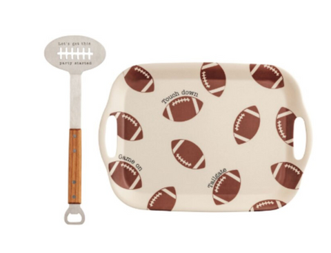 Football Tray & Spatula Set