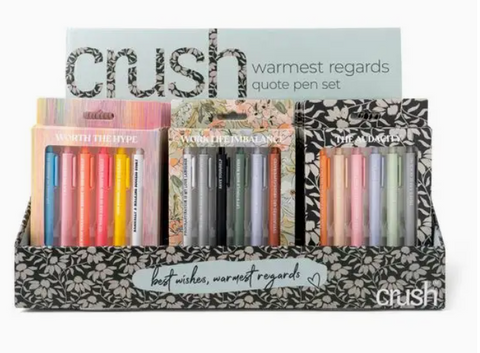 Crush Warmest Regards Quote Pen Set