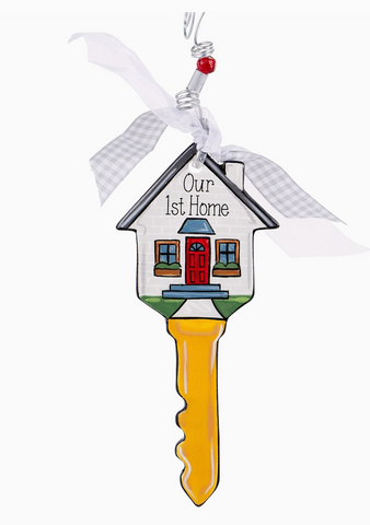 1st Home Key Flat Christmas Ornament