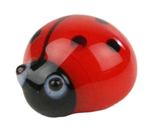 Glass Ladybug Red-Black