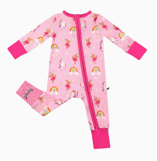Twinkling Ballerina Bunnies & Unicorns  Footie