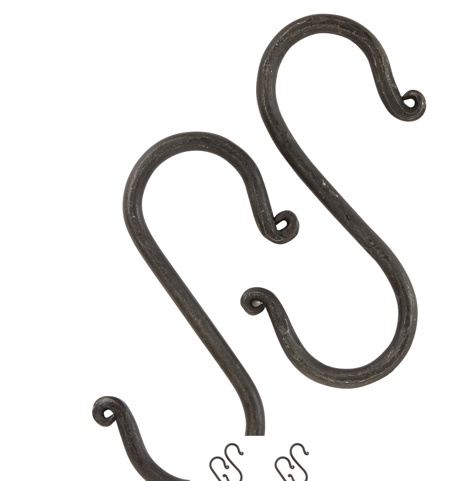 Hand Forged S Hook Set Of 2