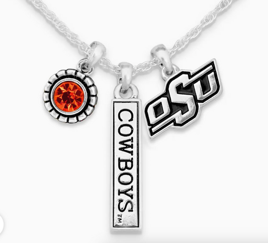OSU Cowboys Trifecta Necklace