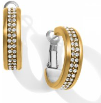 JA6152 meridian Two tone Hoop Earrings