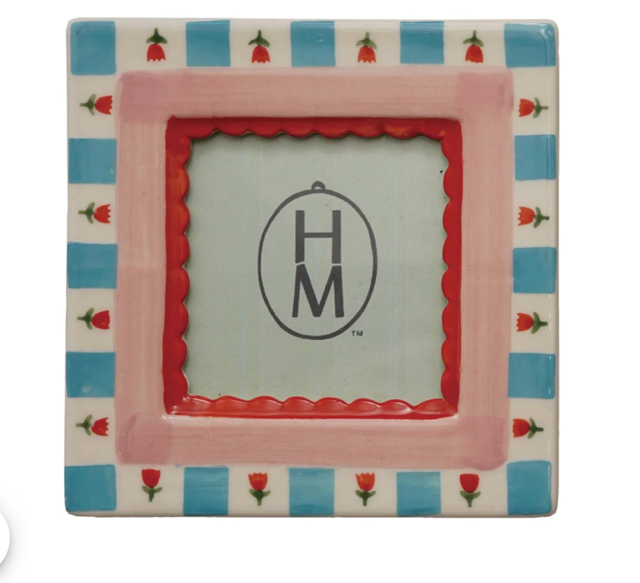 Stoneware Picture Frame 4-1/4"
