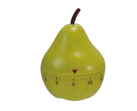 Plastic Pear Shaped 60 Minute Twist Timer