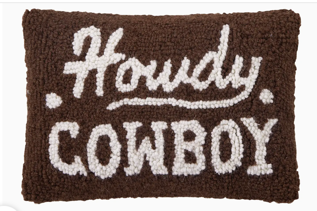 Howdy Cowboy Hook Pillow