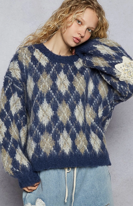 Round Neck Balloon Sweater