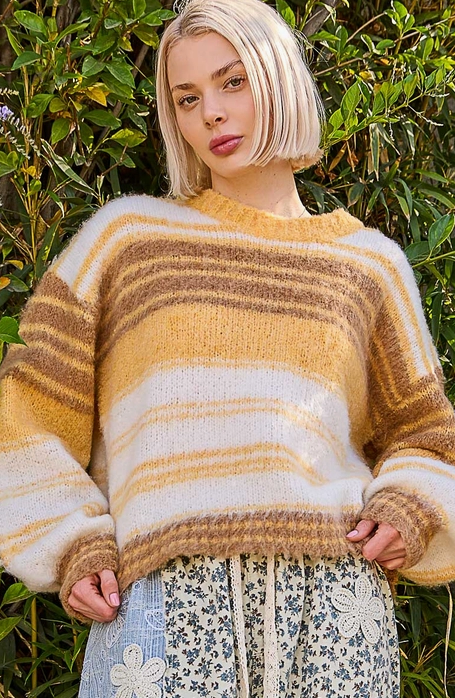 Round Neck Balloon Sweater