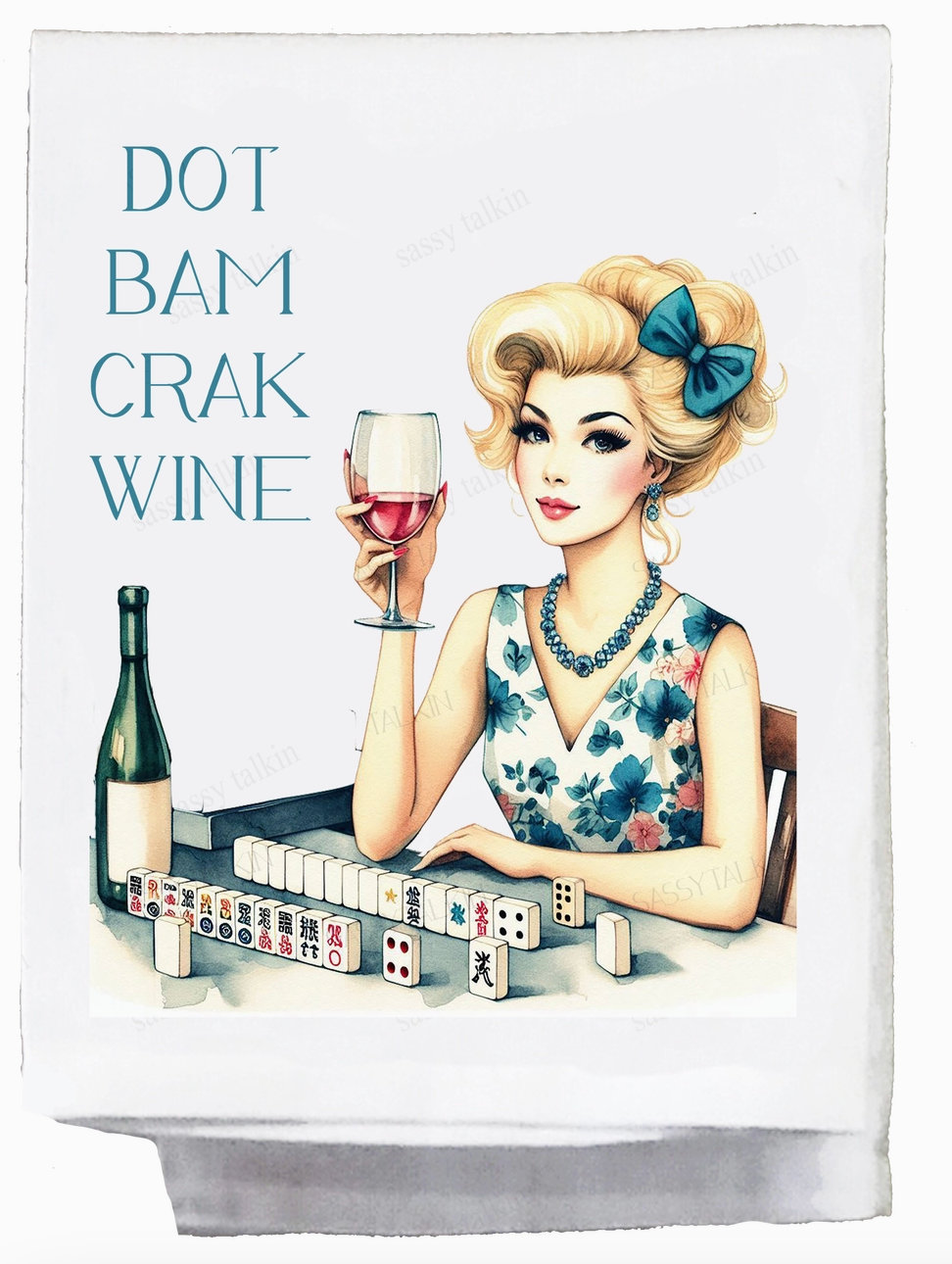 Sassy Talkin Mahjong Towel ( Assorted )