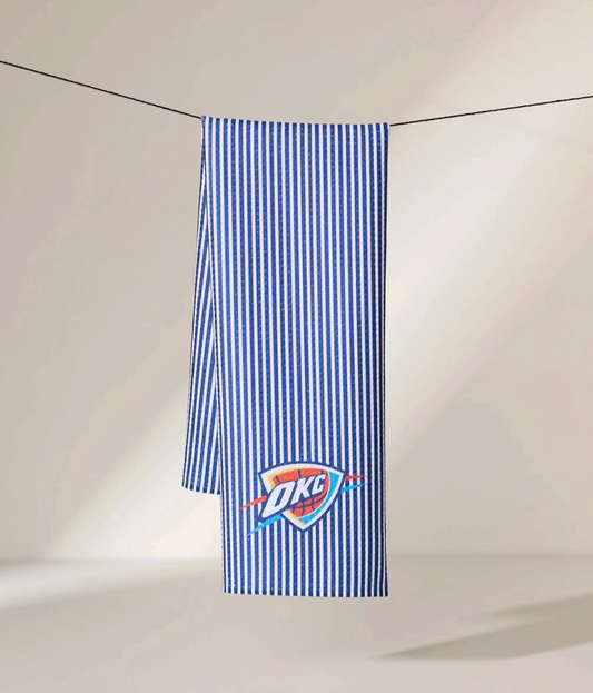 Okc Thunder Tea Towel  18" x 30"