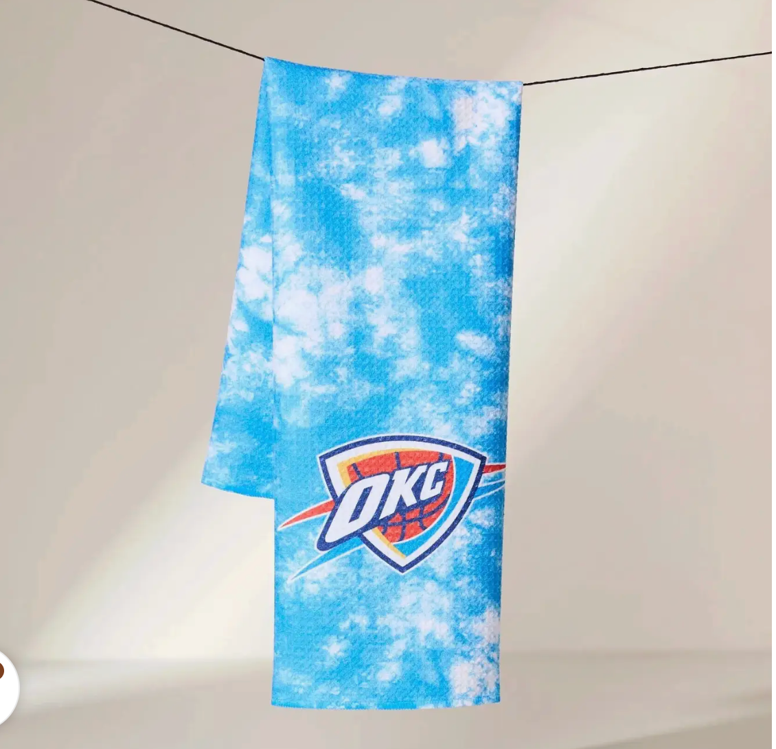 Okc Thunder Tea Towel  18" x 30"