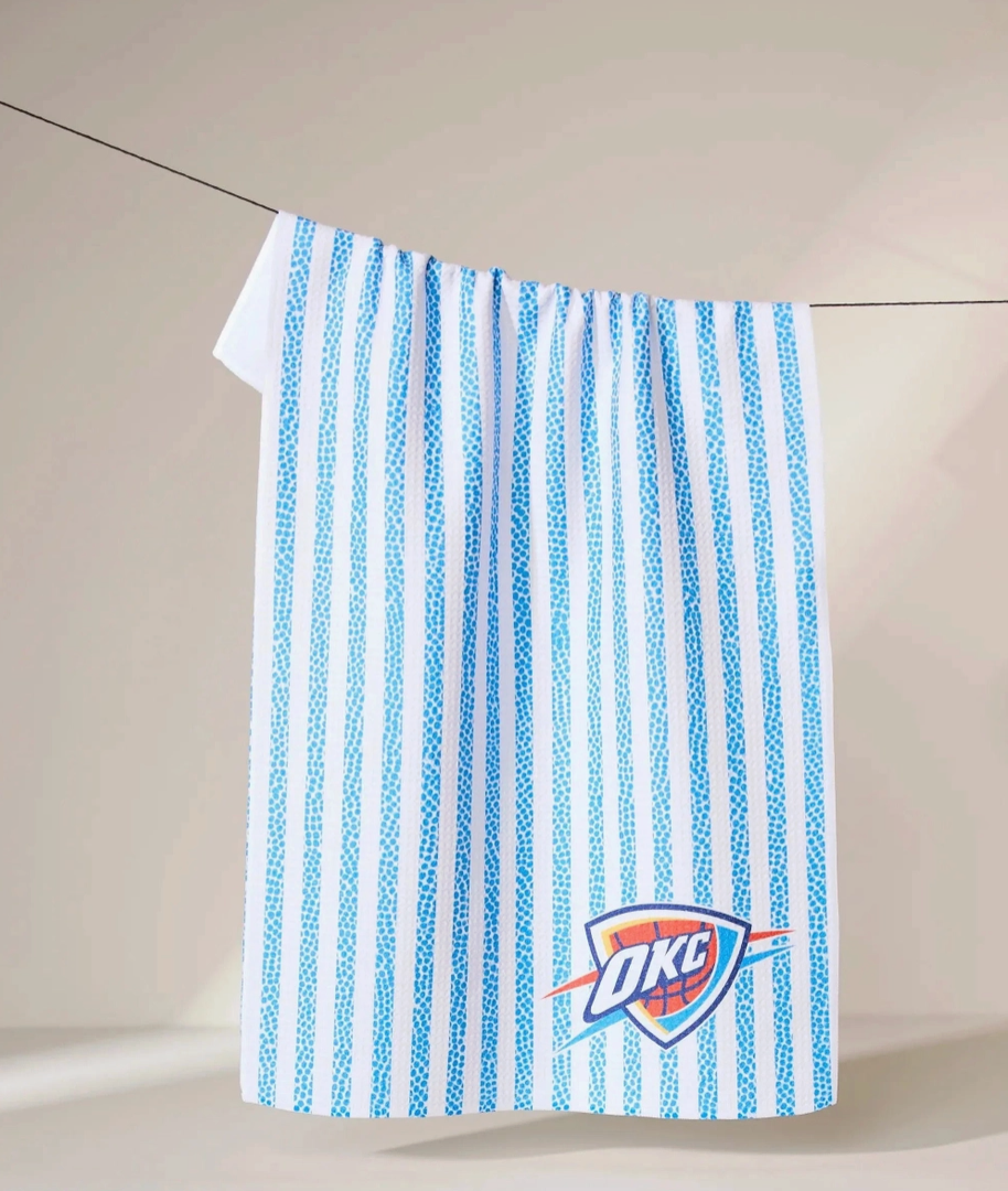 Okc Thunder Tea Towel  18" x 30"
