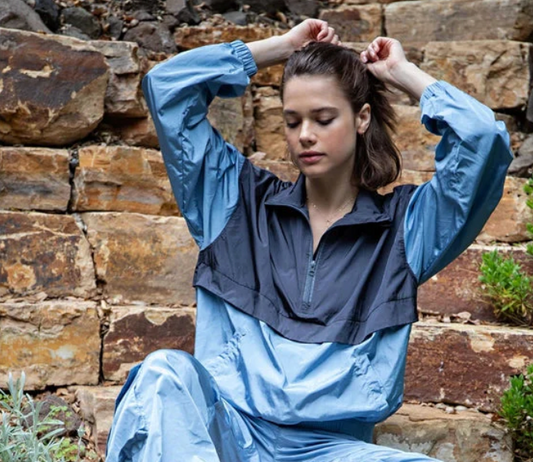 Parachute Half Zip Color Block Pullover