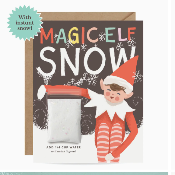 Snow Card - Magic Elf Instant Snow Christmas