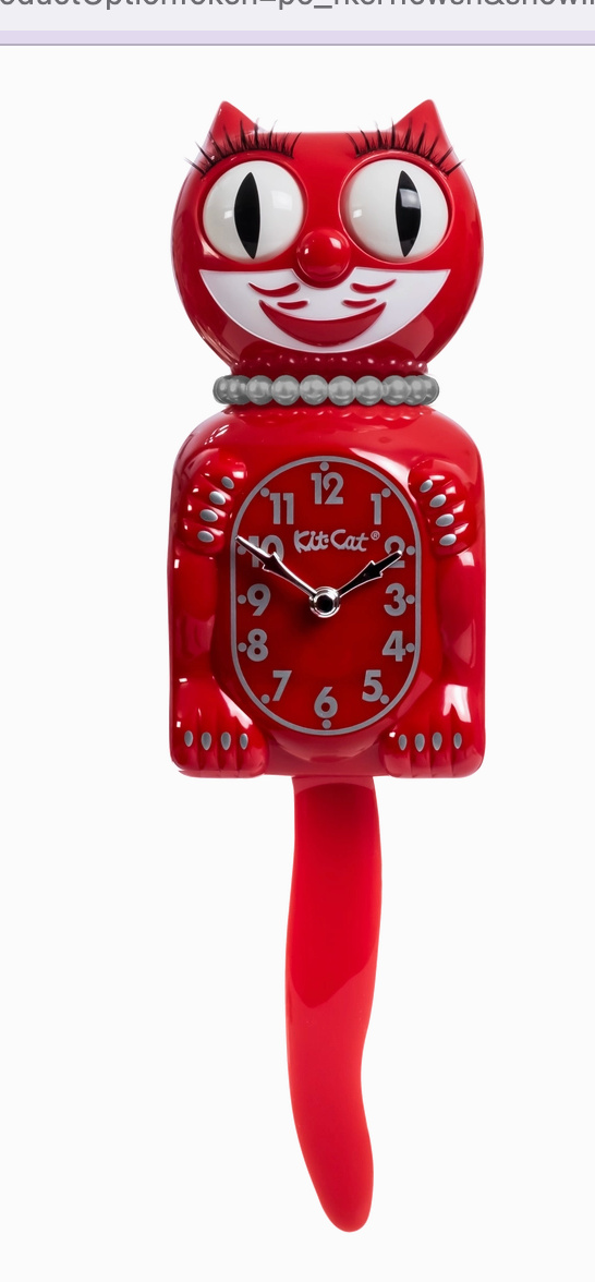 Retro Red Lady Kitchen Klock
