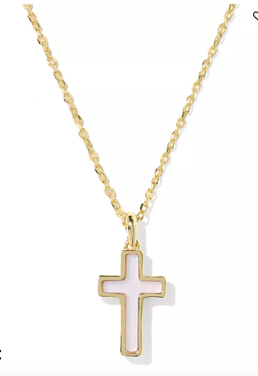 Cross Pndnt Nck Gold Matte Blush Pink DCH