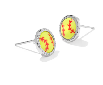 Softball Stud Ear Rhod Chartreuse MGNST