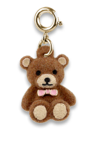 Gold Fuzzy Bear Charm