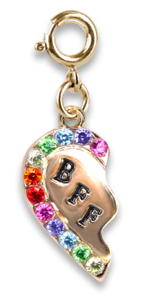 Gold BFF Broken Heart Charm
