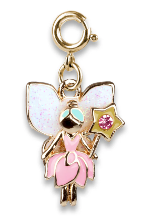 Gold Glitter Fairy Charm