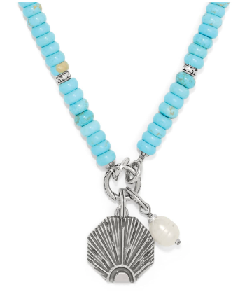 TOKEN CHARM TURQUOISE NECKLACE JM0033