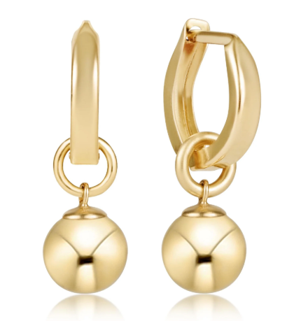 EHUGG05HCLG8 HUGGIE GOLD 0.5"- CLASSIC GOLD 8MM CHARM