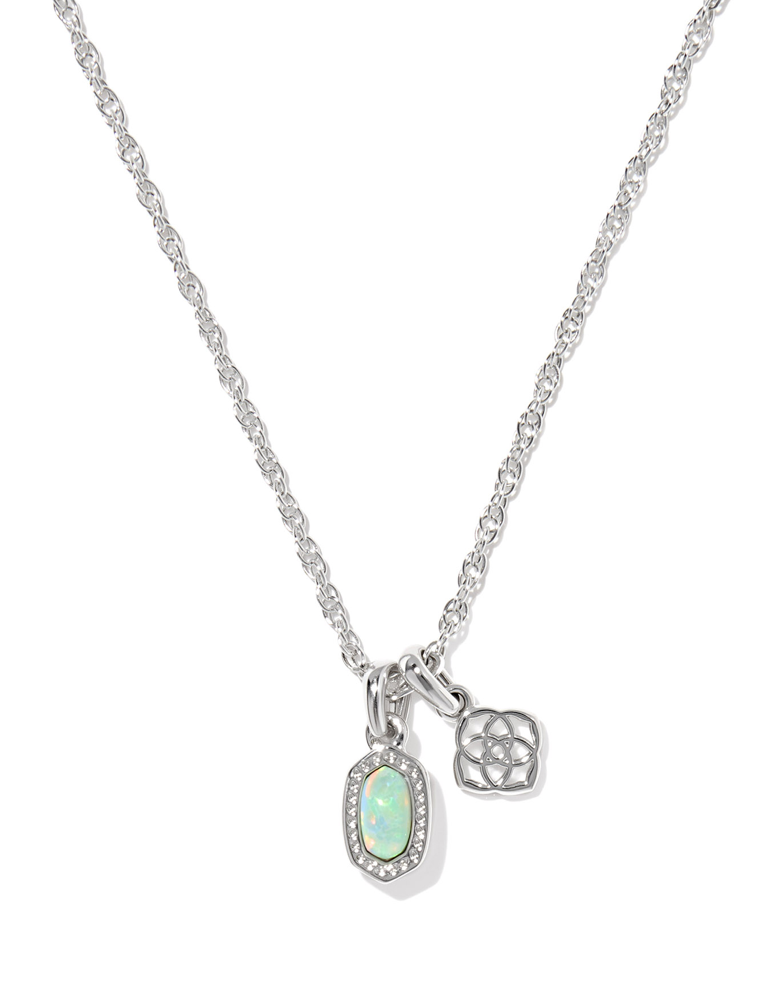 Mini Elisa Dira Necklace Green Opal