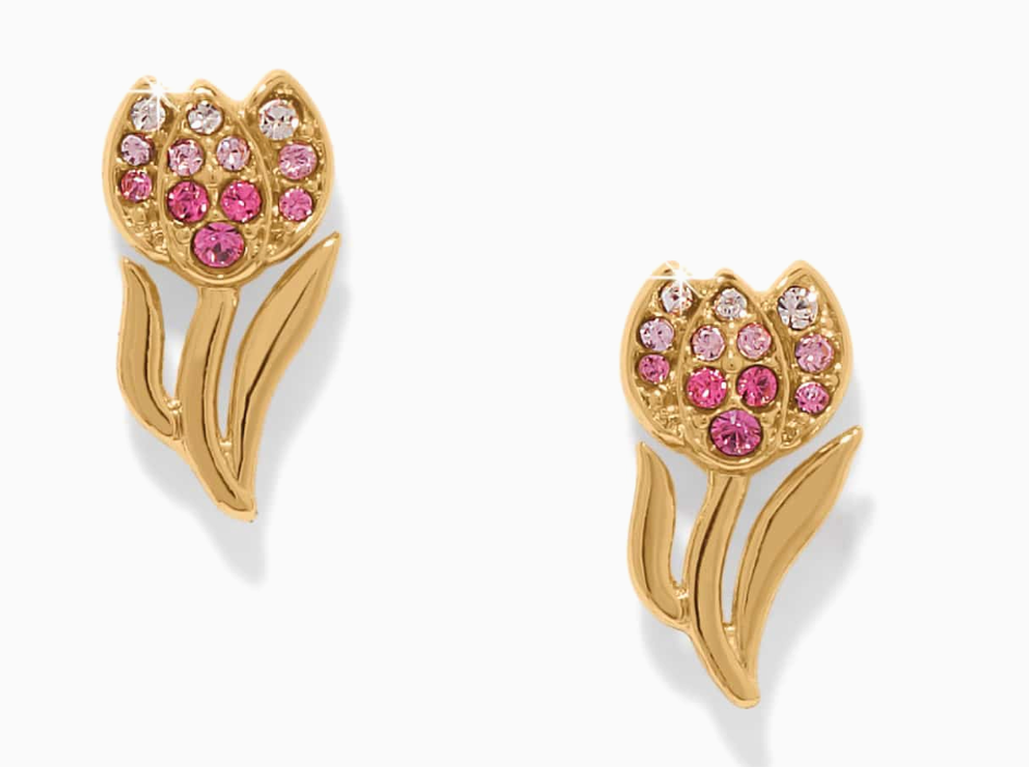 JA0327 ENCHANTING GEM TULIP POST EARRINGS