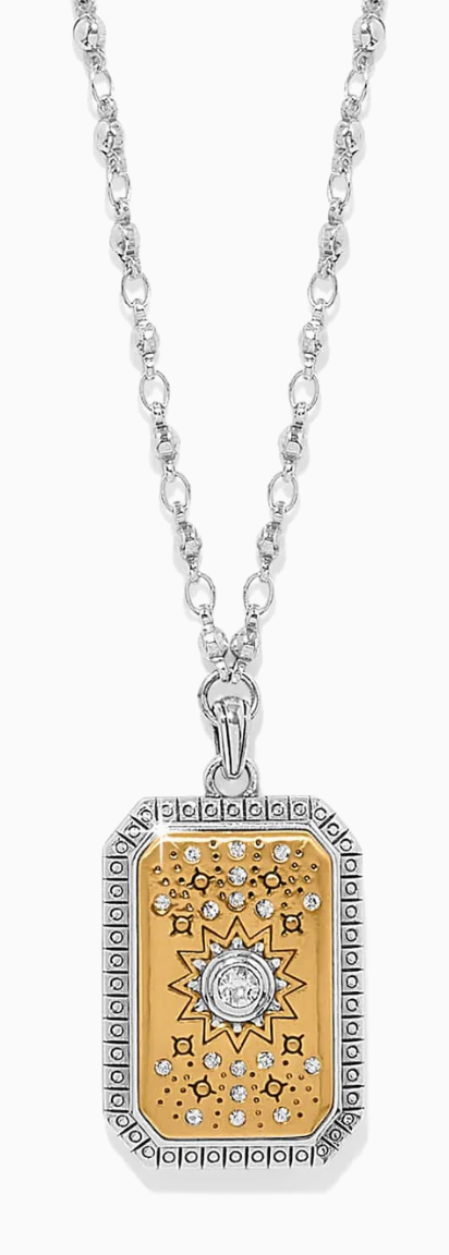 JM0193 MOSIAC NOVA TAG NECKLACE