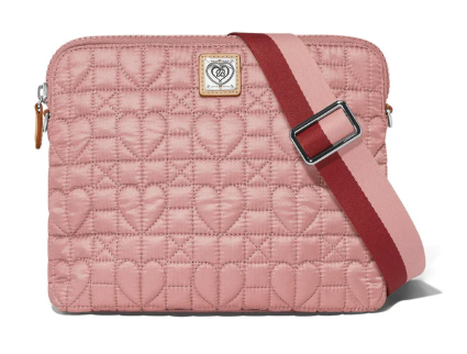 H1656P Pink Heart Alina Medium Crossbody Bag