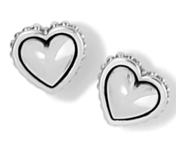 JA9872 PRETTY TOUGH PETITE HEART POST EARRINGS