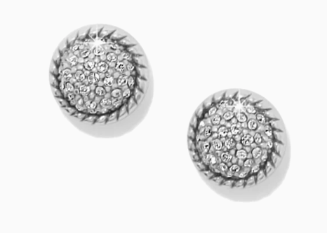 JA0257 ILLUMINA CELESTE DOME SILVER POST EARRINGS