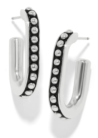 JA0300 PRETTY TOUGH LINK HOOP EARRINGS