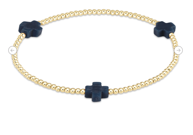 ENEWTON BSCSM2GN SIGNATURE CROSS SMALL 2MM GOLD NAVY